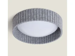 Plafón LED Acústico 18W Circular Fieltro Ø400 mm CCT Seleccionable Kaptyn Gris