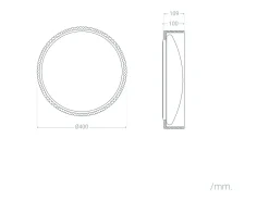 Plafón LED Acústico 18W Circular Fieltro Ø400 mm CCT Seleccionable Kaptyn Gris