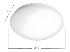 Plafón LED Superficie Redondo 10W 700lm IP44 4000K Sensor de Presencia 360º Eilen