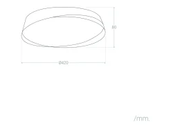 Plafón LED 28W Circular Ø420 mm CCT Seleccionable Nil Negro