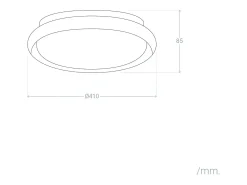 Plafón LED 28W Circular Ø410 mm CCT Seleccionable Rayan Blanco