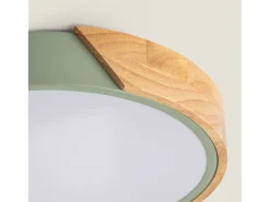 Plafón LED 18W Circular Madera Ø320 mm CCT Seleccionable Semi-Dari Negro