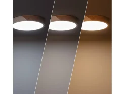 Plafón LED 18W Circular Madera Ø320 mm CCT Seleccionable Semi-Dari Blanco