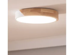 Plafón LED 18W Circular Madera Ø320 mm CCT Seleccionable Semi-Dari Blanco