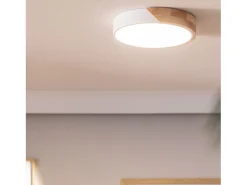 Plafón LED 18W Circular Madera Ø320 mm CCT Seleccionable Semi-Dari Blanco