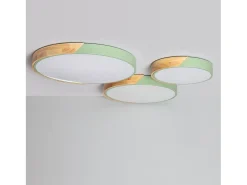 Plafón LED 36W Circular Madera Ø500 mm CCT Seleccionable Semi-Dari Verde