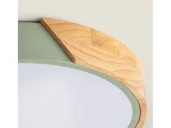 Plafón LED 36W Circular Madera Ø500 mm CCT Seleccionable Semi-Dari Verde