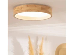 Plafón LED 20W Circular Madera Ø470 mm CCT Seleccionable Dari Negro