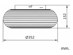 Plafón LED 24W Circular Metal Ø350 mm Junai Blanco