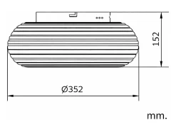 Plafón LED 24W Circular Metal Ø350 mm Junai Blanco
