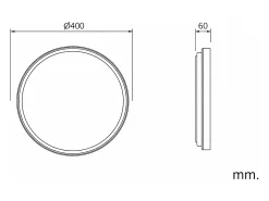 Plafón LED 24W Circular Metal Ø400 mm Marstal Dorado