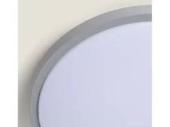 Plafón LED 24W Circular Metal Ø500 mm CCT Seleccionable Bari Gris