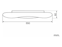 Plafón LED 48W Circular Metal Ø550 mm Kate Blanco
