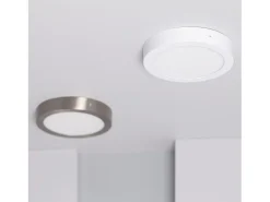 Plafón LED 18W Circular Metal Ø225 mm Silver 5000K Blanco Frío