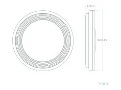 Plafón LED 24W Circular Metal Desse 2200K - 3000K - 4000K CCT