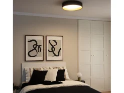 Plafón LED 20W Circular Metal Ø450 mm CCT Seleccionable Broadway Negro / Dorado
