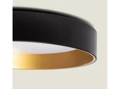 Plafón LED 20W Circular Metal Ø450 mm CCT Seleccionable Broadway Negro / Dorado