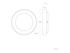 Plafón LED 20W Circular Metal Ø300 mm CCT Seleccionable Jacob Blanco