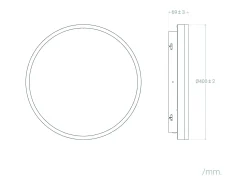 Plafón LED 24W Circular Metal CCT Seleccionable Zuse 2200K - 3000K - 4000K CCT