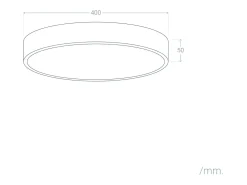 Plafón LED 30W Circular Metal Ø400 mm CCT Seleccionable Hidria Blanco