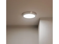 Plafón LED 18W Circular Metal Ø220 mm Design Silver 3000K Blanco Cálido