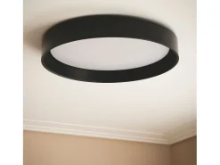 Plafón LED 30W Circular Metal Ø550 mm CCT Seleccionable Big Broadway Negro