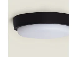 Plafón LED 25W Circular para Exterior Ø175 mm IP65 Black 6500K Blanco Frío