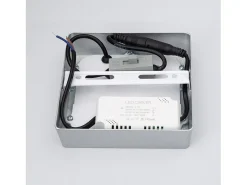 Plafón LED 6W Cuadrado Aluminio 105x105 mm Slim CCT Seleccionable Galán SwitchDimm Gris