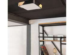 Plafón LED 18W Cuadrado Madera 325x325 mm CCT Seleccionable Semi-Dari Negro