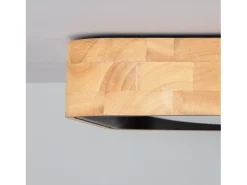 Plafón LED 15W Cuadrado Madera 370x370 mm CCT Seleccionable Dari Negro