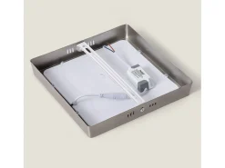 Plafón LED 18W Cuadrado Metal 225x225 mm Silver 6000K Blanco Frío