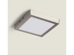 Plafón LED 18W Cuadrado Metal 225x225 mm Silver 4000K Blanco Neutro