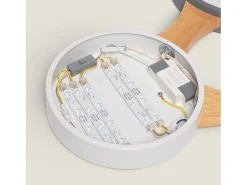 Plafón LED 30W Madera y Metal CCT Seleccionable Sams Multicolor