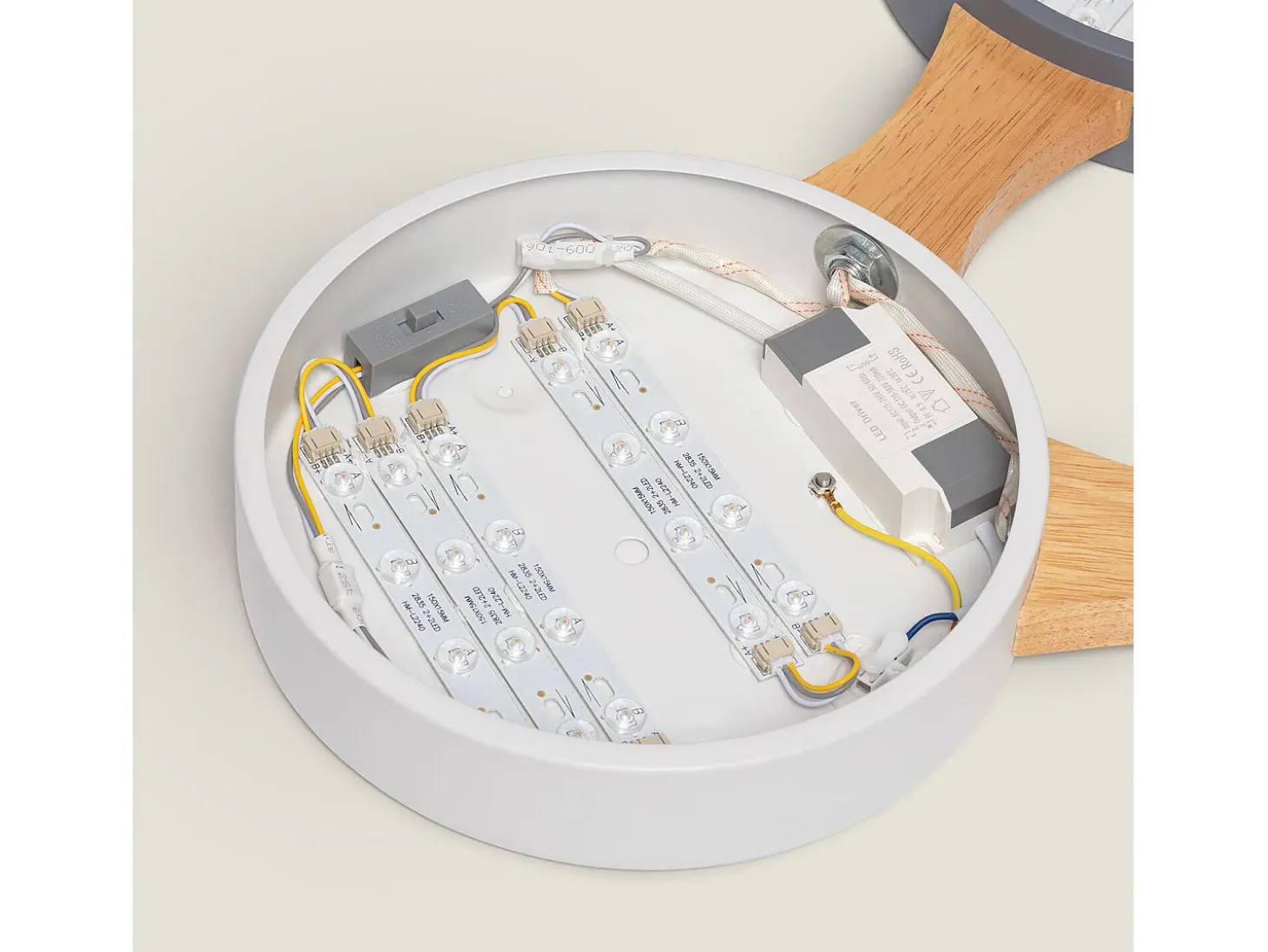 Plafón LED 30W Madera y Metal CCT Seleccionable Sams Multicolor