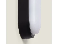 Plafón LED 15W Oval para Exterior 85x173 mm IP65 Black 6500K Blanco Frío