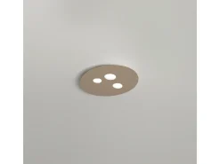Plafón Luna de metal gris tórtola 47,5x40cm, 3 luces GX53 máx 3x8W, IP20, diseño moderno redondo, bombillas no incluidas