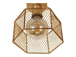 Plafón TOSEL ,metal,Dorado ,A17xD20xP20cm