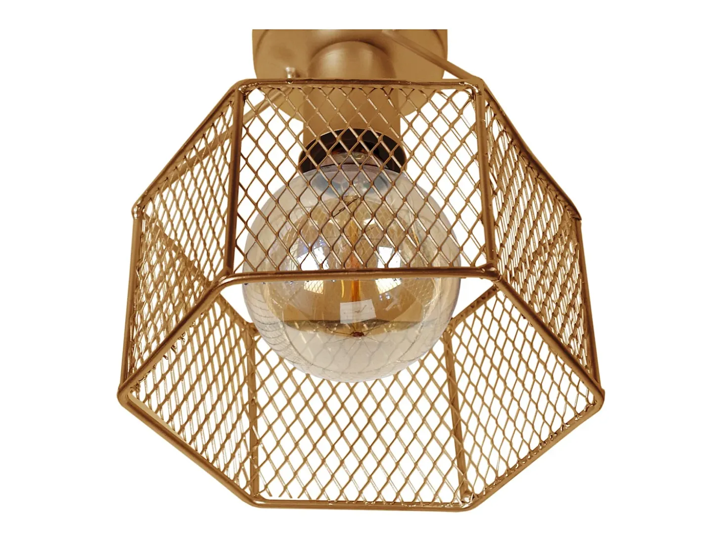 Plafón TOSEL ,metal,Dorado ,A17xD20xP20cm