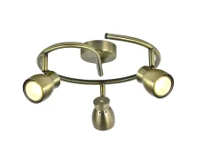 Plafon 3 Focos Articulables Modelo Chacho Cuero Para Baño,