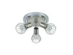 Plafon De 3 Focos Modelo Mateo Cromo/niquel 28 Cm