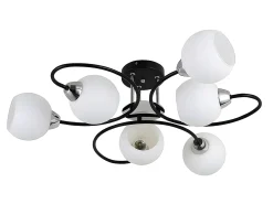 Plafon De 6 Luces Modelo Fuji Negro