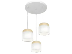 Plafon 3luces Modelo Kandy Natural/blanco Regulable