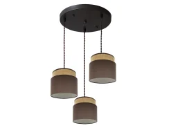 Plafon Marron/natural Modelo Kandy 3l Regulable