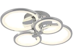 Plafon Sydney 76w 3000-4000-6500k Cromo 13,5x55x41 Cm 10260lm Regulable,memoria Y C.remoto