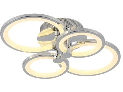 Plafon Sydney 76w 3000-4000-6500k Cromo 13,5x55x41 Cm 10260lm Regulable,memoria Y C.remoto