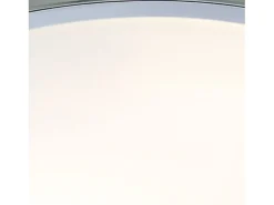 Plafoniera Contemporanea Formaggio Acciaio Cromo Vetro Bianco 1 Luce E27 23Cm
