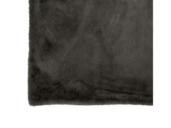Plaid de poliéster gris oscuro de 180x130 cm