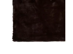 Plaid de poliéster marrón de 180x130 cm
