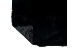 Plaid de poliéster negro de 180x130 cm