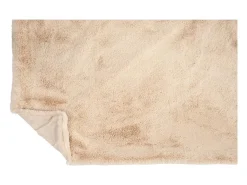 Plaid de tela beige de 180x130x3 cm